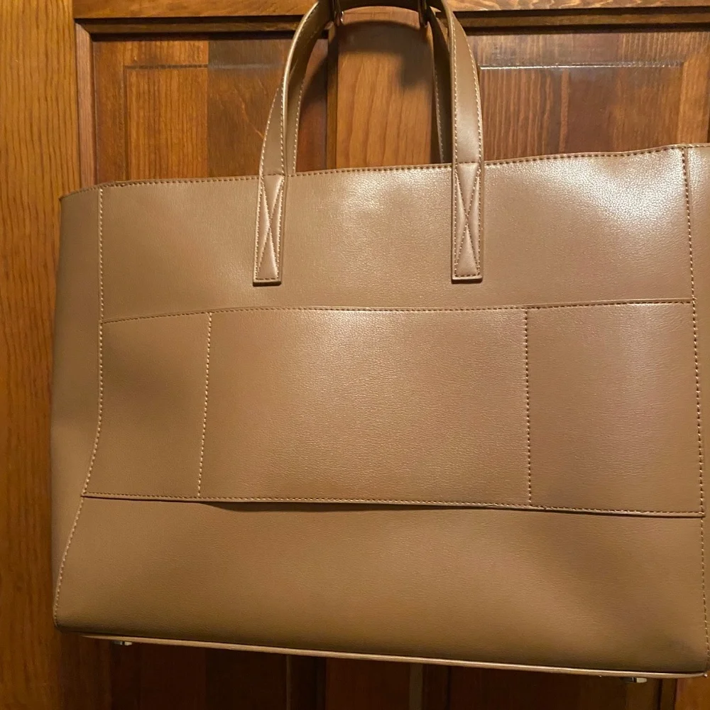 Calpak Tan Laptop Tote Bag